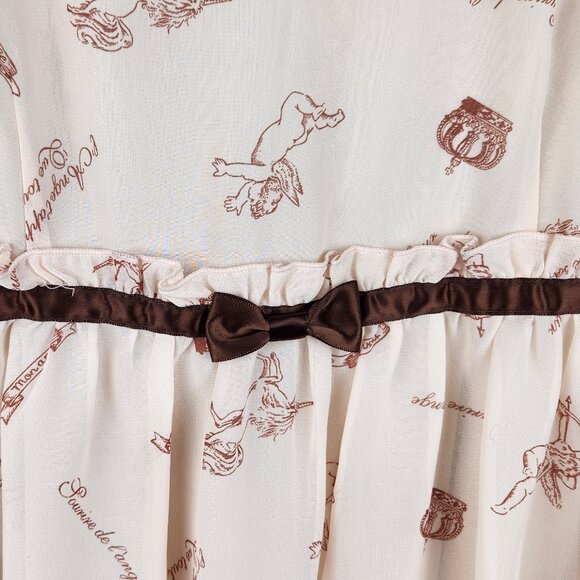 Ank Rouge Pink Cupid French Mini Dress sz M - Picture 5 of 10